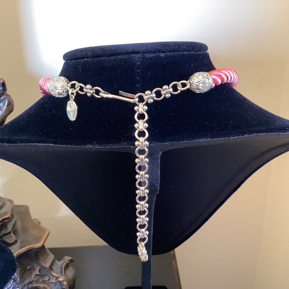 Heidi Daus Flipping Fabulous Crystal Pin Earrings and Silk Cord Multi - Picture 3 of 16